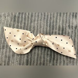 FENDI LOGO SILK TWILL BARRETTE HAIR CLIP